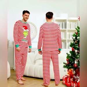 New Christmas Pajamas Set-2023 Stripe Matching Family Pajamas For DAD/Medium